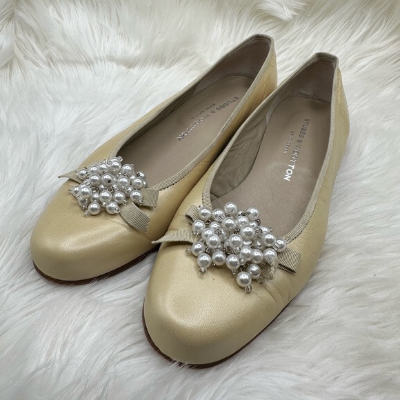 Stubbs & Wooton Pearl Gates Mules With Crystal Beads Detail Size 10 - Picture 2 of 9
